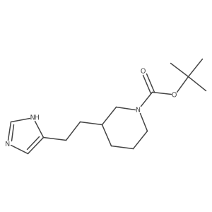 tert-butyl 3-[2-(1H-imidazol-4-yl)ethyl]piperidine-1-carboxylate结构式