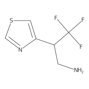 3,3,3-Trifluoro-2-(1,3-thiazol-4-yl)propan-1-amine结构式