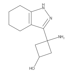 3-amino-3-(4,5,6,7-tetrahydro-1H-indazol-3-yl)cyclobutan-1-ol Structure