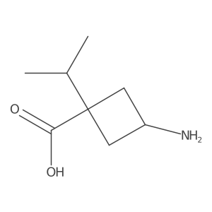 3-Amino-1-(propan-2-yl)cyclobutane-1-carboxylic acid结构式