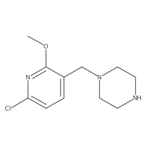 1-[(6-Chloro-2-methoxypyridin-3-yl)methyl]piperazine结构式