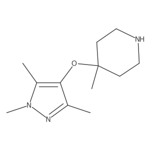 4-methyl-4-[(trimethyl-1H-pyrazol-4-yl)oxy]piperidine Structure