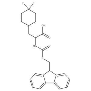 2-((((9H-Fluoren-9-yl)methoxy)carbonyl)amino)-3-(4,4-difluorocyclohexyl)propanoic acid Structure