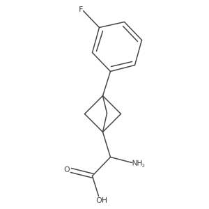 2-Amino-2-[3-(3-fluorophenyl)-1-bicyclo[1.1.1]pentanyl]acetic acid Structure