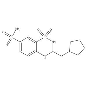 3-Cyclopentylmethylhydrothiazide结构式