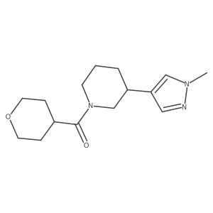 3-(1-methyl-1H-pyrazol-4-yl)-1-(oxane-4-carbonyl)piperidine Structure