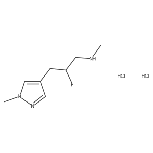 [2-fluoro-3-(1-methyl-1H-pyrazol-4-yl)propyl](methyl)amine dihydrochloride结构式
