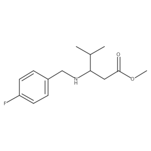 Methyl 3-{[(4-fluorophenyl)methyl]amino}-4-methylpentanoate结构式
