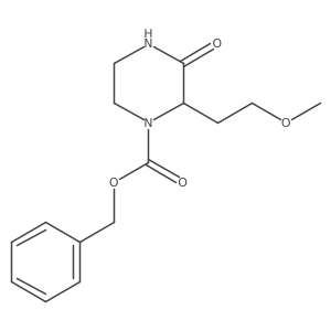2-(2-Methoxyethyl)-3-oxopiperazine-1-carboxylic acid benzyl ester结构式