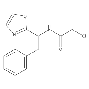 2-chloro-N-[1-(1,3-oxazol-2-yl)-2-phenylethyl]acetamide结构式