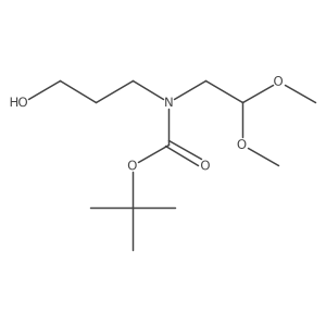 tert-butyl N-(2,2-dimethoxyethyl)-N-(3-hydroxypropyl)carbamate Structure