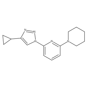 2-(4-cyclopropyl-1H-1,2,3-triazol-1-yl)-6-(piperidin-1-yl)pyridine结构式