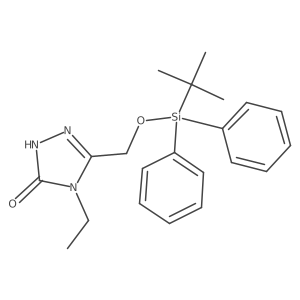 3-[[tert-butyl(diphenyl)silyl]oxymethyl]-4-ethyl-1H-1,2,4-triazol-5-one结构式