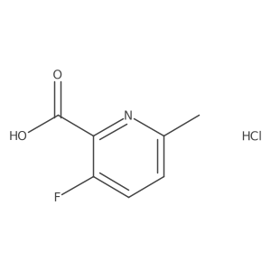 3-Fluoro-6-methylpyridine-2-carboxylic acid;hydrochloride结构式