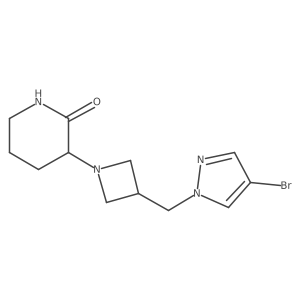 3-{3-[(4-bromo-1H-pyrazol-1-yl)methyl]azetidin-1-yl}piperidin-2-one Structure