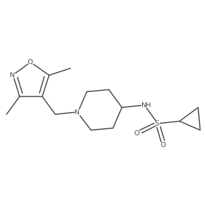 N-{1-[(3,5-dimethyl-1,2-oxazol-4-yl)methyl]piperidin-4-yl}cyclopropanesulfonamide结构式