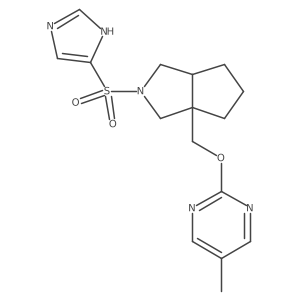 2-{[2-(1H-imidazole-4-sulfonyl)-octahydrocyclopenta[c]pyrrol-3a-yl]methoxy}-5-methylpyrimidine Structure