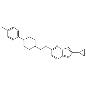 2-{4-[({2-Cyclopropylimidazo[1,2-b]pyridazin-6-yl}oxy)methyl]piperidin-1-yl}-5-methylpyrimidine结构式
