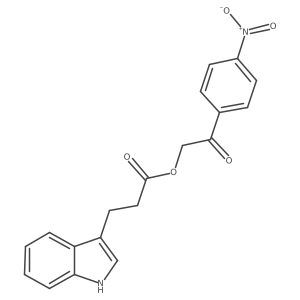 2-(4-nitrophenyl)-2-oxoethyl 3-(1H-indol-3-yl)propanoate结构式