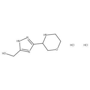 [3-(morpholin-3-yl)-1H-1,2,4-triazol-5-yl]methanol dihydrochloride Structure