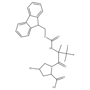 (2S,4R)-1-[2-({[(9H-fluoren-9-yl)methoxy]carbonyl}amino)-3,3,3-trifluoro-2-methylpropanoyl]-4-hydroxypyrrolidine-2-carboxylic acid Structure