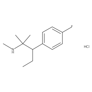 beta-Ethyl-4-fluoro-N,alpha,alpha-trimethylbenzeneethanamine hydrochloride, (+/-)-结构式