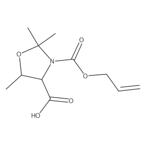 (4S,5R)-2,2,5-trimethyl-3-[(prop-2-en-1-yloxy)carbonyl]-1,3-oxazolidine-4-carboxylic acid结构式