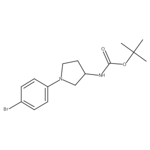 tert-butyl N-[1-(4-bromophenyl)pyrrolidin-3-yl]carbamate Structure