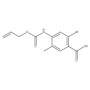 2-Bromo-5-methyl-4-{[(prop-2-en-1-yloxy)carbonyl]amino}benzoic acid结构式