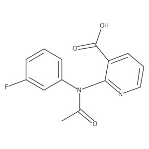 2-(N-acetyl-3-fluoro-anilino)pyridine-3-carboxylic acid结构式
