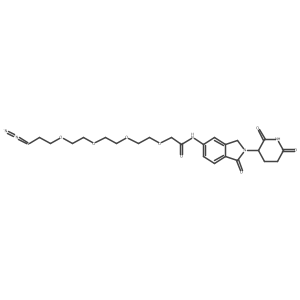 Lenalidomide-5'--acetamido-O-PEG3-C2-azide Structure