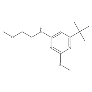 6-tert-butyl-N-(2-methoxyethyl)-2-(methylsulfanyl)pyrimidin-4-amine结构式