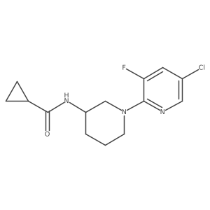 N-[1-(5-chloro-3-fluoropyridin-2-yl)piperidin-3-yl]cyclopropanecarboxamide结构式