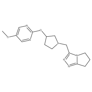 5-methoxy-2-{[1-({5H,6H,7H-pyrrolo[2,1-c][1,2,4]triazol-3-yl}methyl)pyrrolidin-3-yl]oxy}pyrimidine结构式