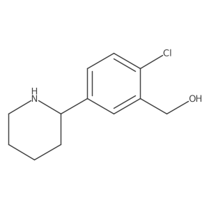 [2-Chloro-5-(piperidin-2-yl)phenyl]methanol Structure