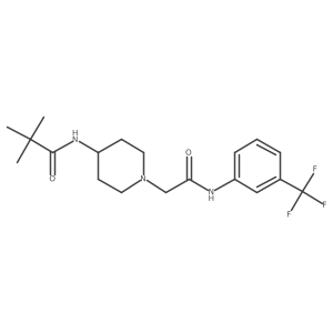 2,2-dimethyl-N-[1-({[3-(trifluoromethyl)phenyl]carbamoyl}methyl)piperidin-4-yl]propanamide Structure