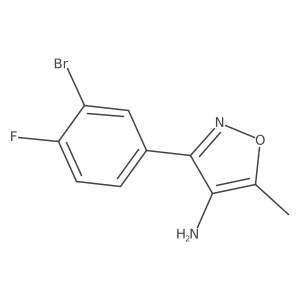 3-(3-Bromo-4-fluorophenyl)-5-methyl-1,2-oxazol-4-amine Structure