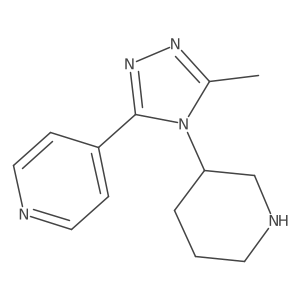 4-[5-methyl-4-(piperidin-3-yl)-4H-1,2,4-triazol-3-yl]pyridine结构式