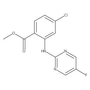 Methyl 4-chloro-2-((5-fluoropyrimidin-2-yl)amino)benzoate结构式