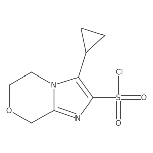 3-cyclopropyl-5H,6H,8H-imidazo[2,1-c][1,4]oxazine-2-sulfonyl chloride结构式
