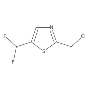 2-(Chloromethyl)-5-(difluoromethyl)-1,3-thiazole结构式