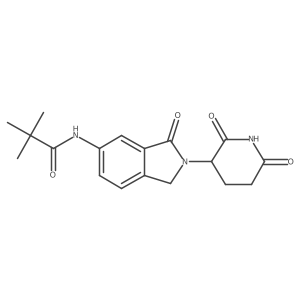 N-[2-(2,6-dioxo-3-piperidyl)-3-oxo-isoindolin-5-yl]-2,2-dimethyl-propanamide结构式
