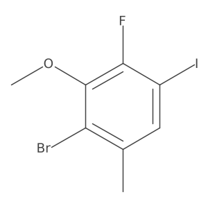 2-Bromo-4-fluoro-5-iodo-3-methoxy-1-methylbenzene结构式
