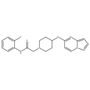 N-(2-fluorophenyl)-2-(4-{pyrazolo[1,5-a]pyrimidin-5-yloxy}piperidin-1-yl)acetamide结构式