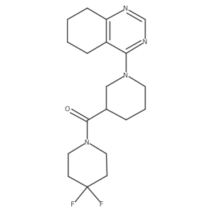 4-[3-(4,4-Difluoropiperidine-1-carbonyl)piperidin-1-yl]-5,6,7,8-tetrahydroquinazoline结构式