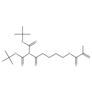 5-[Bis[(1,1-dimethylethoxy)carbonyl]amino]-5-oxopentyl 2-methyl-2-propenoate结构式