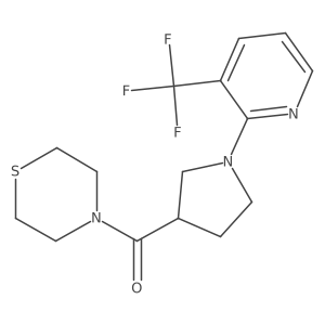4-{1-[3-(Trifluoromethyl)pyridin-2-yl]pyrrolidine-3-carbonyl}thiomorpholine结构式