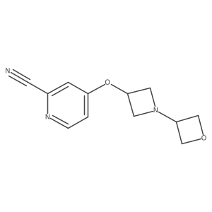 4-{[1-(Oxetan-3-yl)azetidin-3-yl]oxy}pyridine-2-carbonitrile结构式
