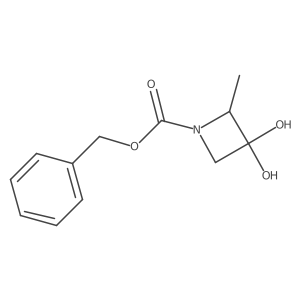 benzyl (2S)-3,3-dihydroxy-2-methyl-azetidine-1-carboxylate Structure