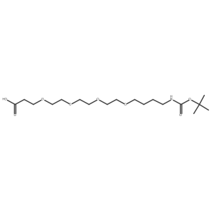 2,2-Dimethyl-4-oxo-3,10,13,16,19-pentaoxa-5-azadocosan-22-oic acid Structure